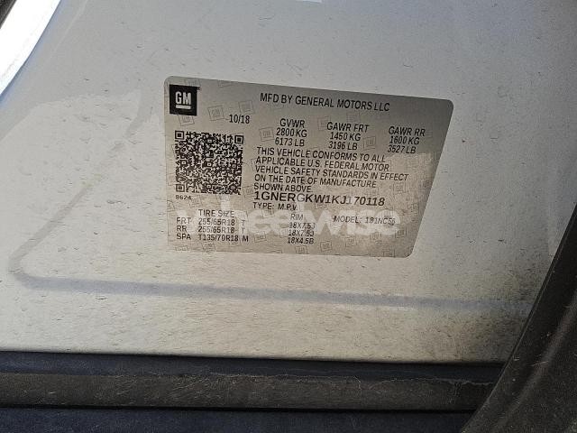 Photo 5 of 2019 CHEVROLET TRAVERSE LT (VIN 1GNERGKW1KJ170118)