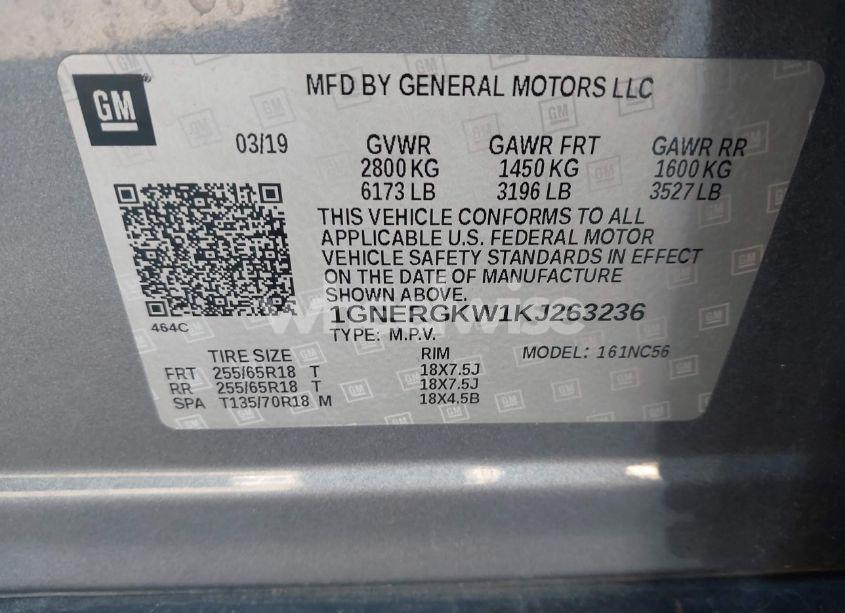 Photo 9 of 2019 Chevrolet Traverse 1LT (VIN 1GNERGKW1KJ263236)