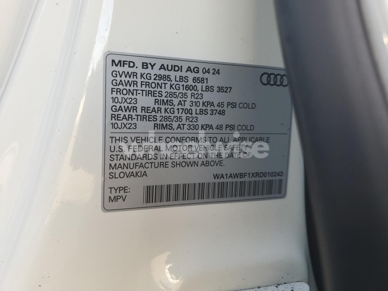 Photo 13 of 2024 AUDI SQ8 PREMIUM PLUS (VIN 1GNERGKW2PJ313620)