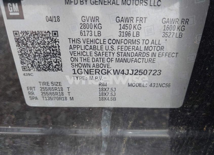 Photo 9 of 2018 Chevrolet Traverse 1LT (VIN 1GNERGKW4JJ250723)