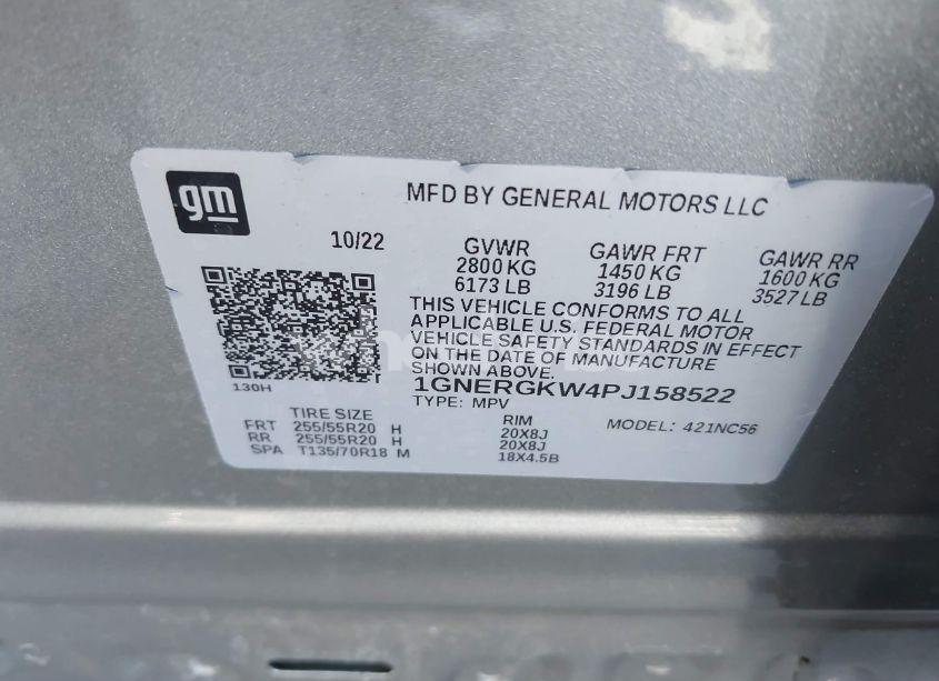 Photo 9 of 2023 Chevrolet Traverse FWD LT CLOTH (VIN 1GNERGKW4PJ158522)