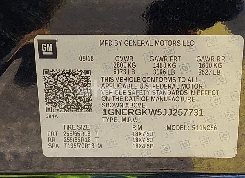 Photo 9 of 2018 Chevrolet Traverse 1LT (VIN 1GNERGKW5JJ257731)