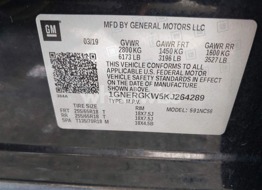 Photo 9 of 2019 Chevrolet Traverse 1LT (VIN 1GNERGKW5KJ264289)