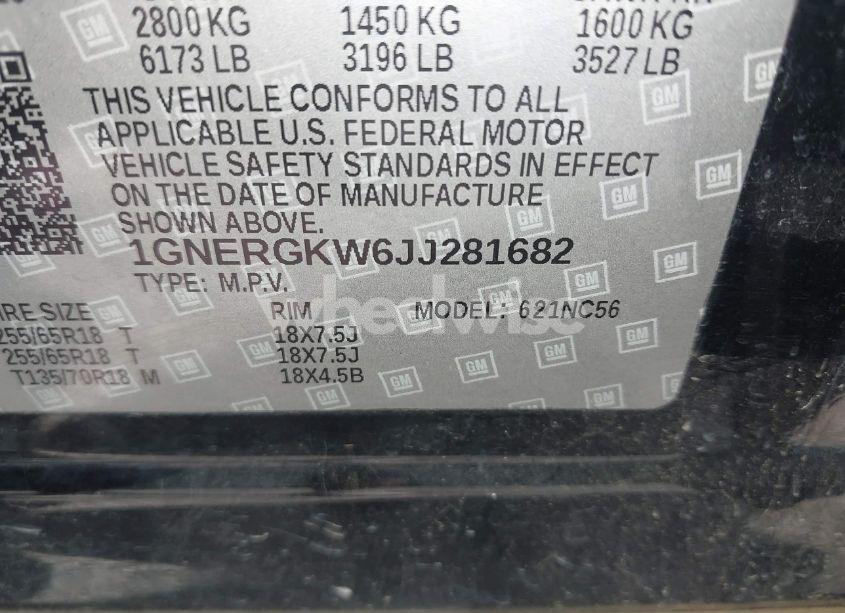 Photo 9 of 2018 Chevrolet Traverse 1LT (VIN 1GNERGKW6JJ281682)