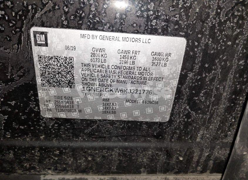 Photo 9 of 2019 Chevrolet Traverse 1LT (VIN 1GNERGKW6KJ321776)