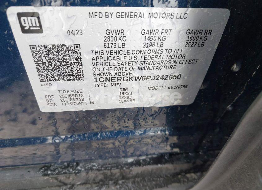 Photo 9 of 2023 Chevrolet Traverse FWD LT CLOTH (VIN 1GNERGKW6PJ242650)