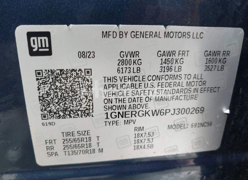 Photo 9 of 2023 Chevrolet Traverse FWD LT CLOTH (VIN 1GNERGKW6PJ300269)