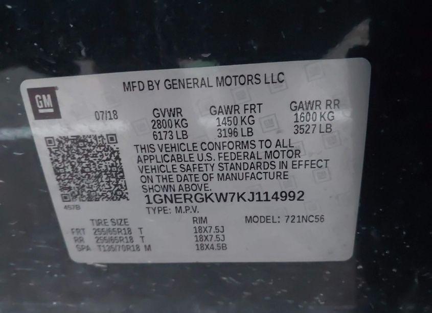 Photo 9 of 2019 Chevrolet Traverse 1LT (VIN 1GNERGKW7KJ114992)