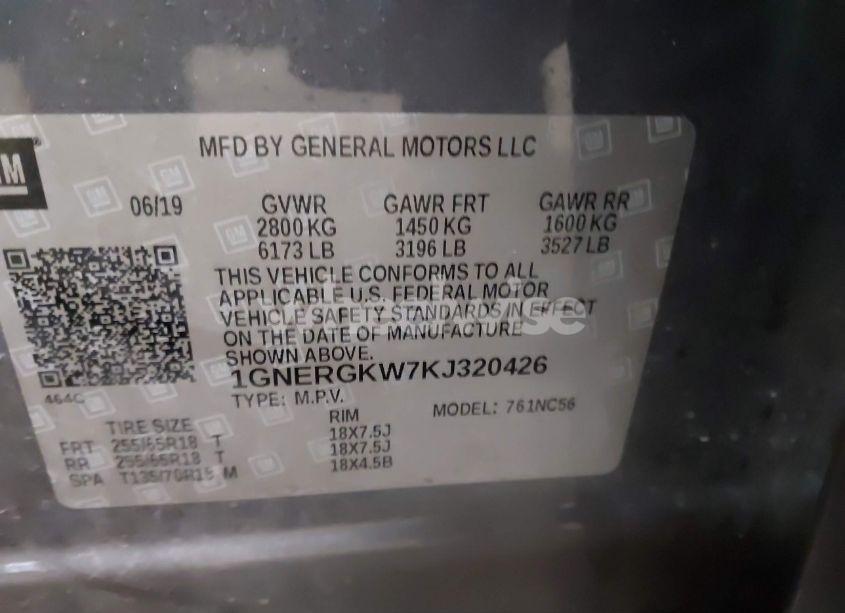 Photo 9 of 2019 Chevrolet Traverse 1LT (VIN 1GNERGKW7KJ320426)