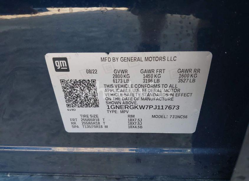 Photo 9 of 2023 Chevrolet Traverse FWD LT CLOTH (VIN 1GNERGKW7PJ117673)