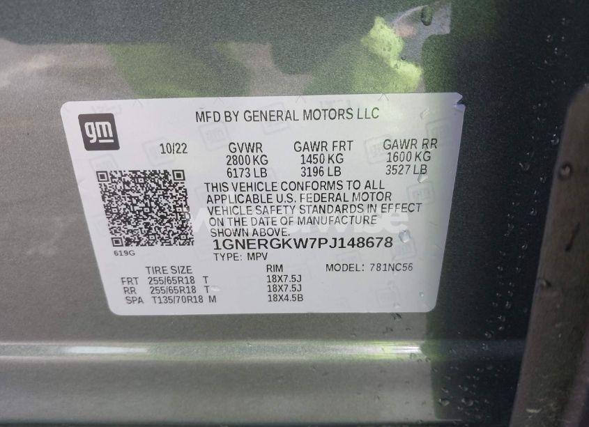 Photo 9 of 2023 Chevrolet Traverse FWD LT CLOTH (VIN 1GNERGKW7PJ148678)