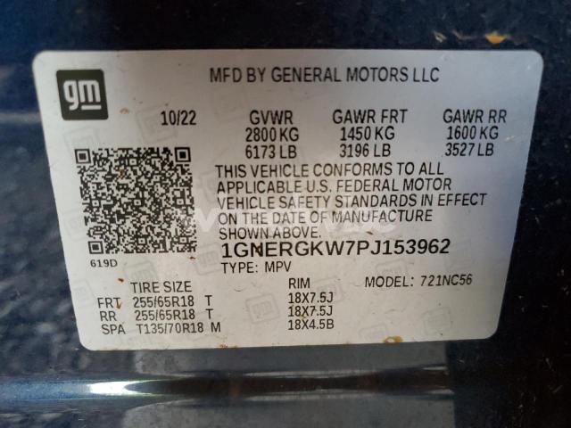 Photo 6 of 2023 CHEVROLET TRAVERSE LT (VIN 1GNERGKW7PJ153962)