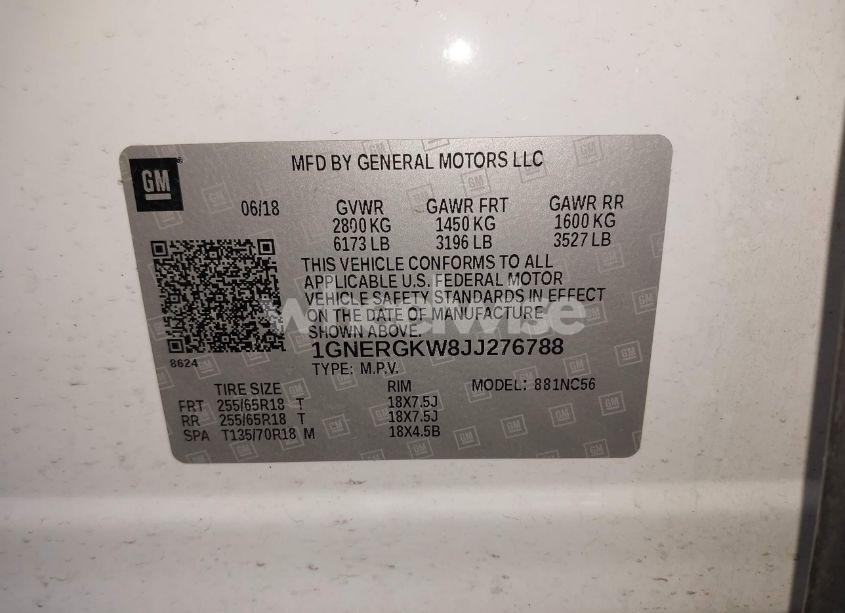 Photo 9 of 2018 Chevrolet Traverse 1LT (VIN 1GNERGKW8JJ276788)