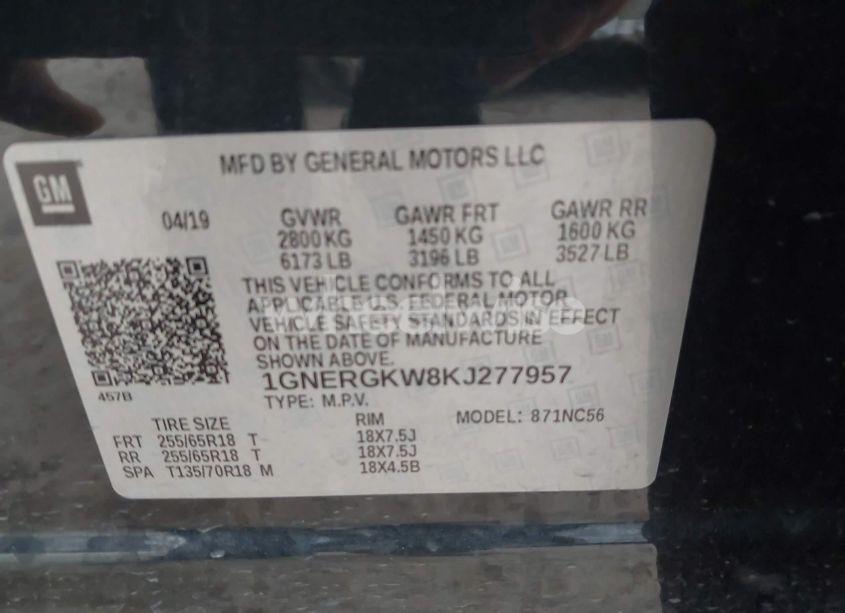 Photo 9 of 2019 Chevrolet Traverse 1LT (VIN 1GNERGKW8KJ277957)