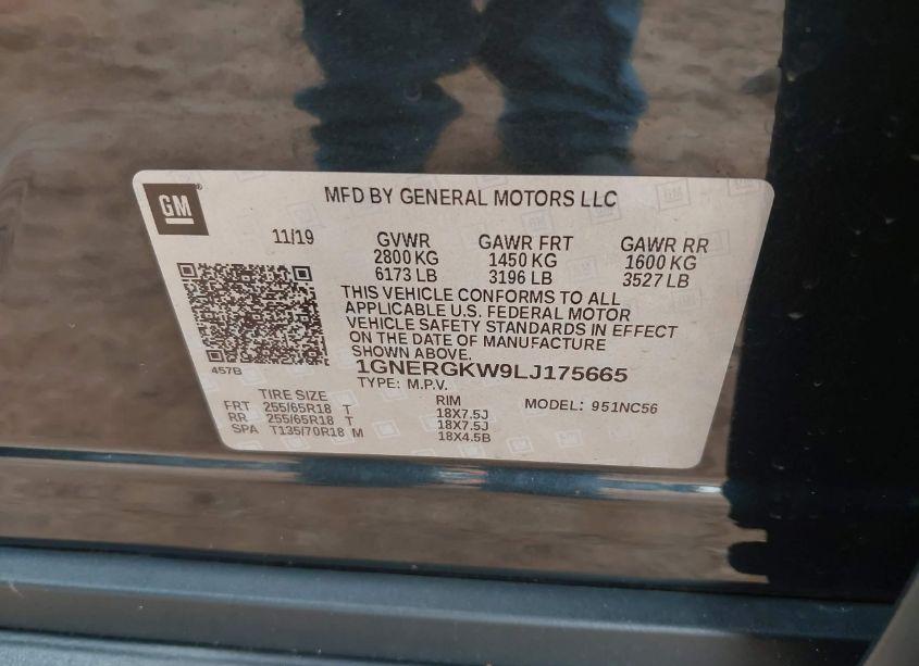 Photo 9 of 2020 Chevrolet Traverse FWD LT CLOTH (VIN 1GNERGKW9LJ175665)