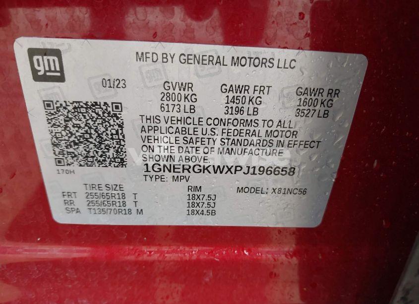 Photo 9 of 2023 Chevrolet Traverse FWD LT CLOTH (VIN 1GNERGKWXPJ196658)