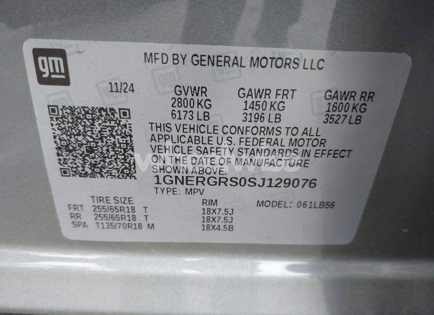 Photo 9 of 2025 Chevrolet Traverse FWD LT (VIN 1GNERGRS0SJ129076)