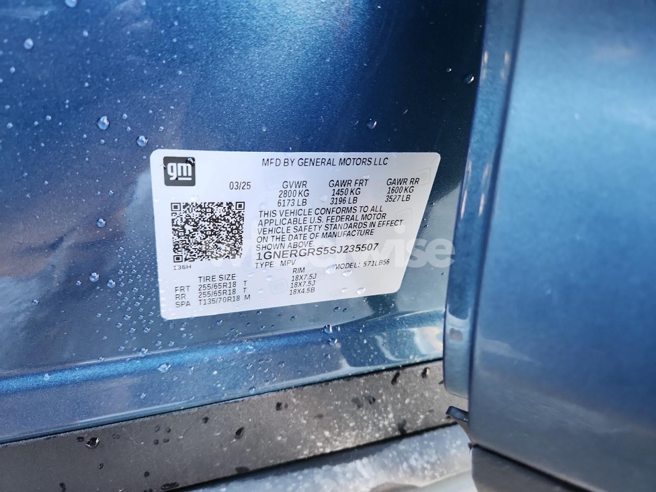 Photo 13 of 2025 CHEVROLET TRAVERSE LT (VIN 1GNERGRS5SJ235507)