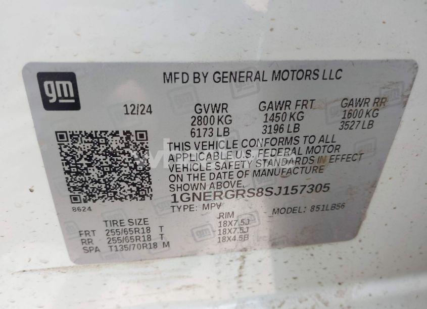 Photo 9 of 2025 Chevrolet Traverse FWD LT (VIN 1GNERGRS8SJ157305)