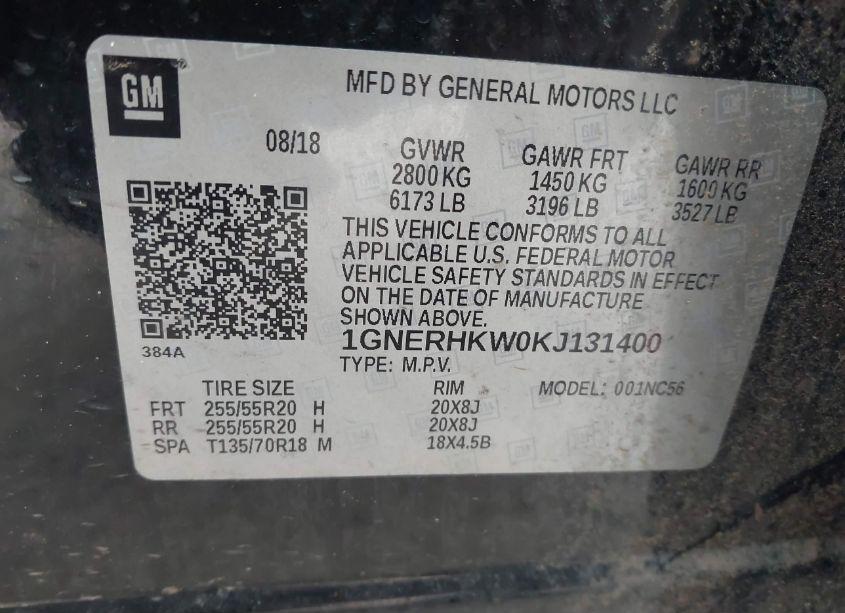 Photo 9 of 2019 Chevrolet Traverse 3LT (VIN 1GNERHKW0KJ131400)