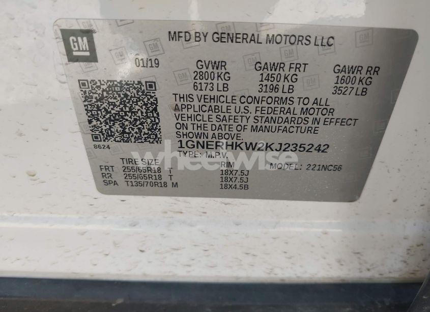 Photo 9 of 2019 Chevrolet Traverse 3LT (VIN 1GNERHKW2KJ235242)