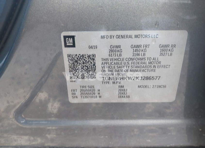 Photo 9 of 2019 Chevrolet Traverse 3LT (VIN 1GNERHKW2KJ286577)