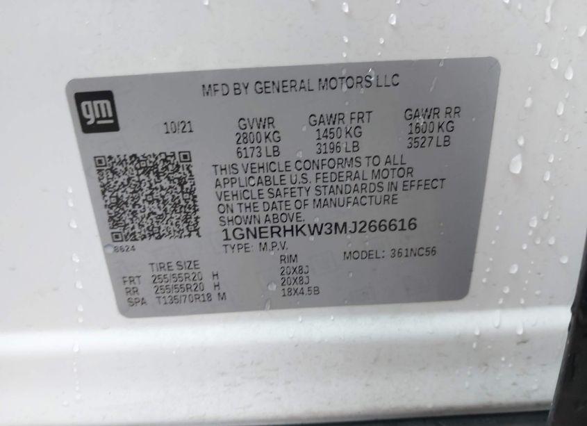 Photo 9 of 2021 Chevrolet Traverse FWD LT LEATHER (VIN 1GNERHKW3MJ266616)