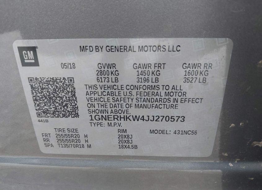 Photo 9 of 2018 Chevrolet Traverse 3LT (VIN 1GNERHKW4JJ270573)