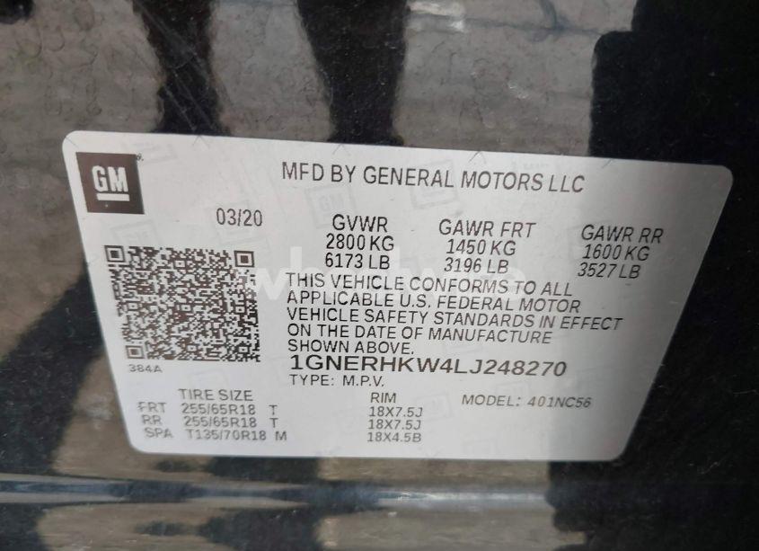 Photo 9 of 2020 Chevrolet Traverse FWD LT LEATHER (VIN 1GNERHKW4LJ248270)