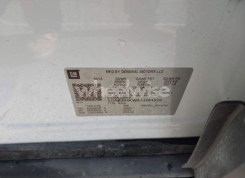 Photo 9 of 2018 Chevrolet Traverse 3LT (VIN 1GNERHKW6JJ284328)