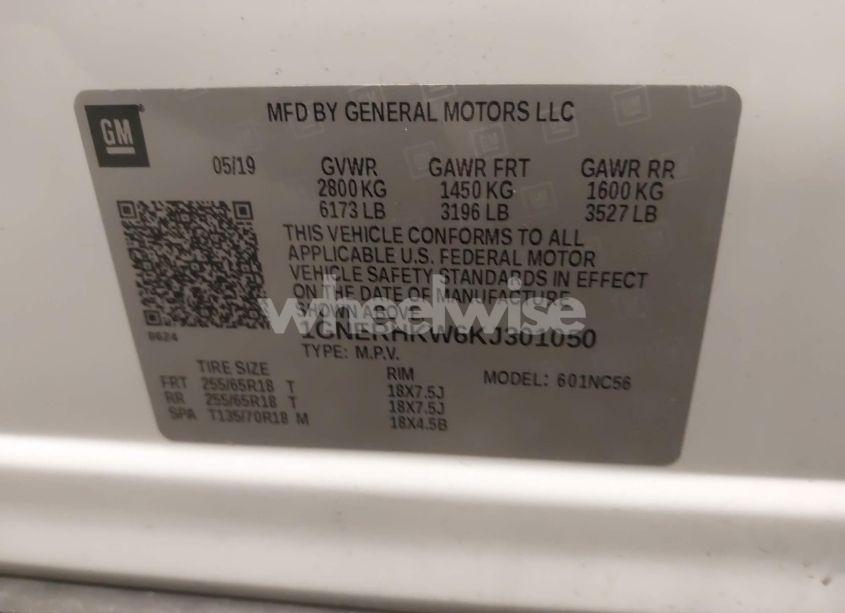 Photo 9 of 2019 Chevrolet Traverse 3LT (VIN 1GNERHKW6KJ301050)