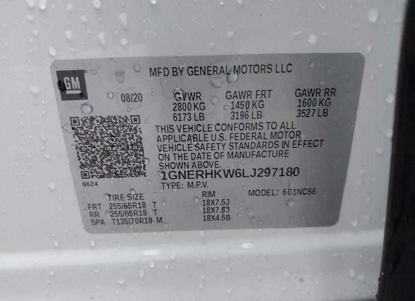 Photo 9 of 2020 Chevrolet Traverse FWD LT LEATHER (VIN 1GNERHKW6LJ297180)