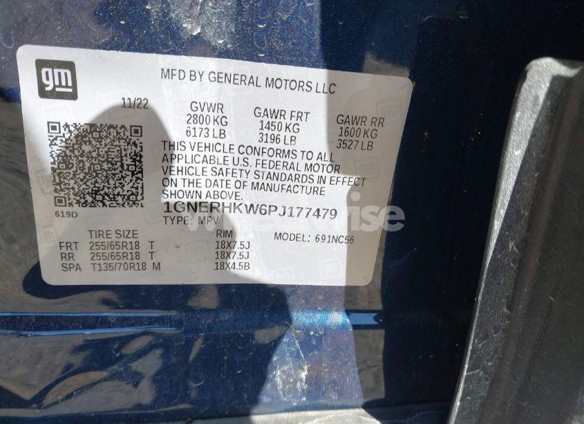 Photo 9 of 2023 Chevrolet Traverse FWD LT LEATHER (VIN 1GNERHKW6PJ177479)