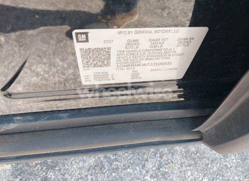 Photo 9 of 2018 Chevrolet Traverse 3LT (VIN 1GNERHKW7JJ106931)