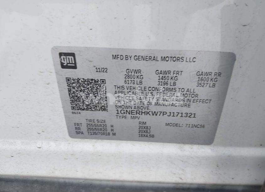 Photo 9 of 2023 Chevrolet Traverse FWD LT LEATHER (VIN 1GNERHKW7PJ171321)