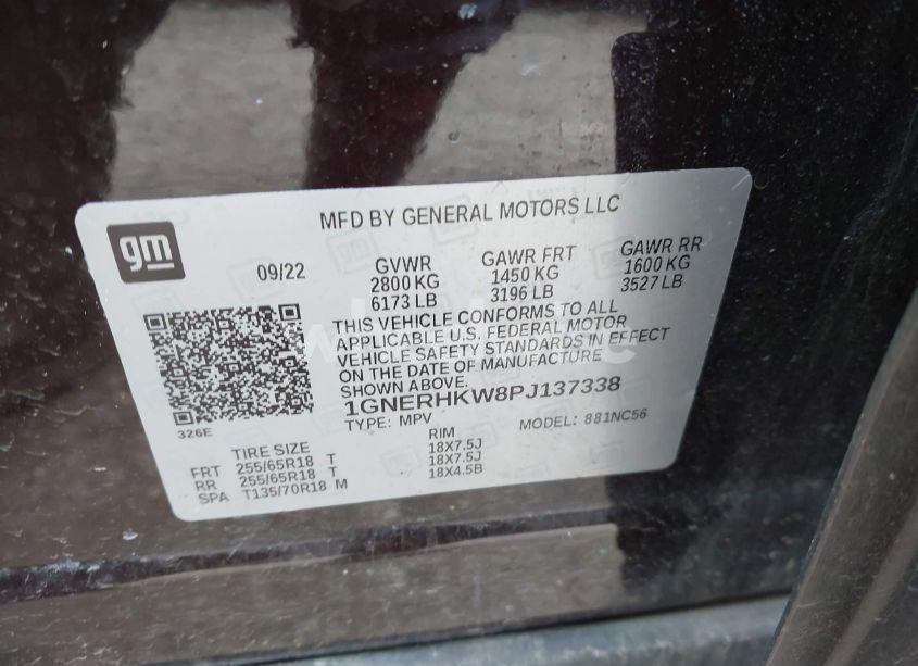 Photo 9 of 2023 Chevrolet Traverse FWD LT LEATHER (VIN 1GNERHKW8PJ137338)