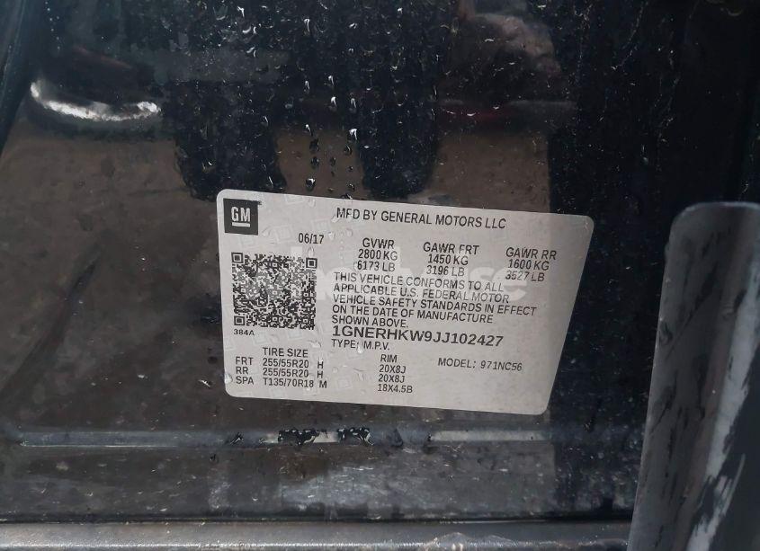 Photo 9 of 2018 Chevrolet Traverse 3LT (VIN 1GNERHKW9JJ102427)