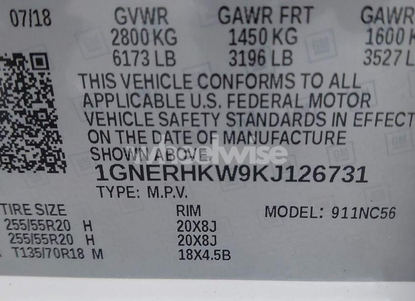 Photo 9 of 2019 Chevrolet Traverse 3LT (VIN 1GNERHKW9KJ126731)