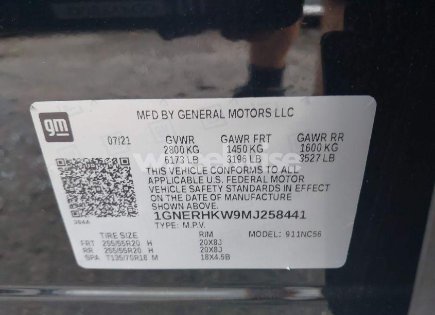 Photo 9 of 2021 Chevrolet Traverse FWD LT LEATHER (VIN 1GNERHKW9MJ258441)