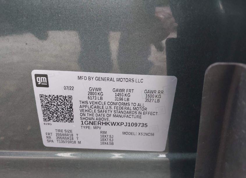 Photo 9 of 2023 Chevrolet Traverse FWD LT LEATHER (VIN 1GNERHKWXPJ109735)
