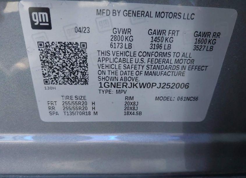 Photo 9 of 2023 Chevrolet Traverse FWD RS (VIN 1GNERJKW0PJ252006)