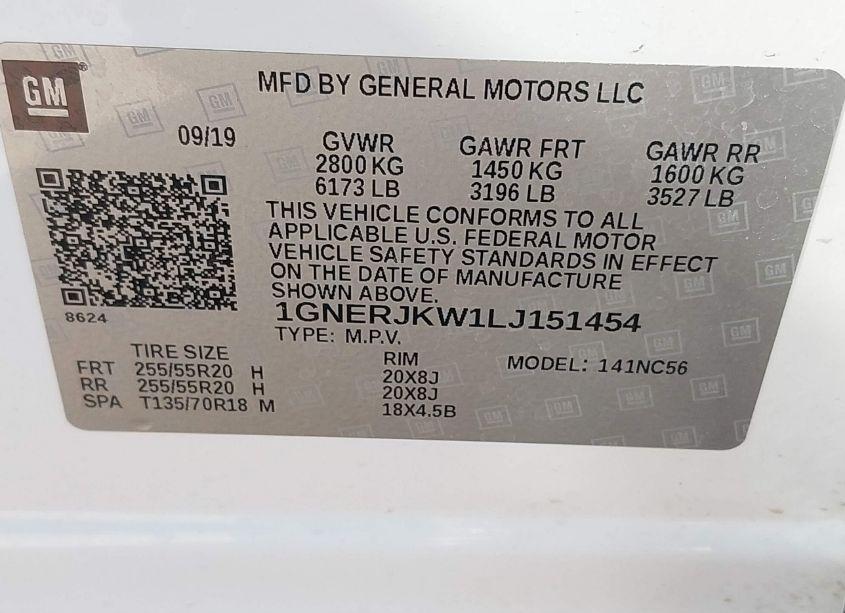 Photo 9 of 2020 Chevrolet Traverse FWD RS (VIN 1GNERJKW1LJ151454)