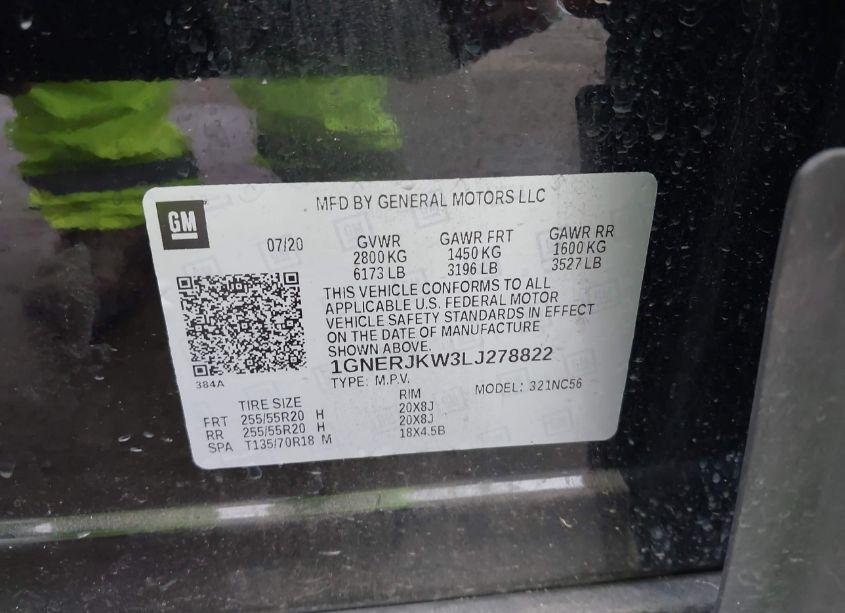 Photo 9 of 2020 Chevrolet Traverse FWD RS (VIN 1GNERJKW3LJ278822)