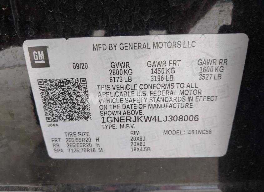 Photo 9 of 2020 Chevrolet Traverse FWD RS (VIN 1GNERJKW4LJ308006)