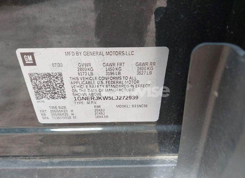 Photo 9 of 2020 Chevrolet Traverse FWD RS (VIN 1GNERJKW5LJ272939)