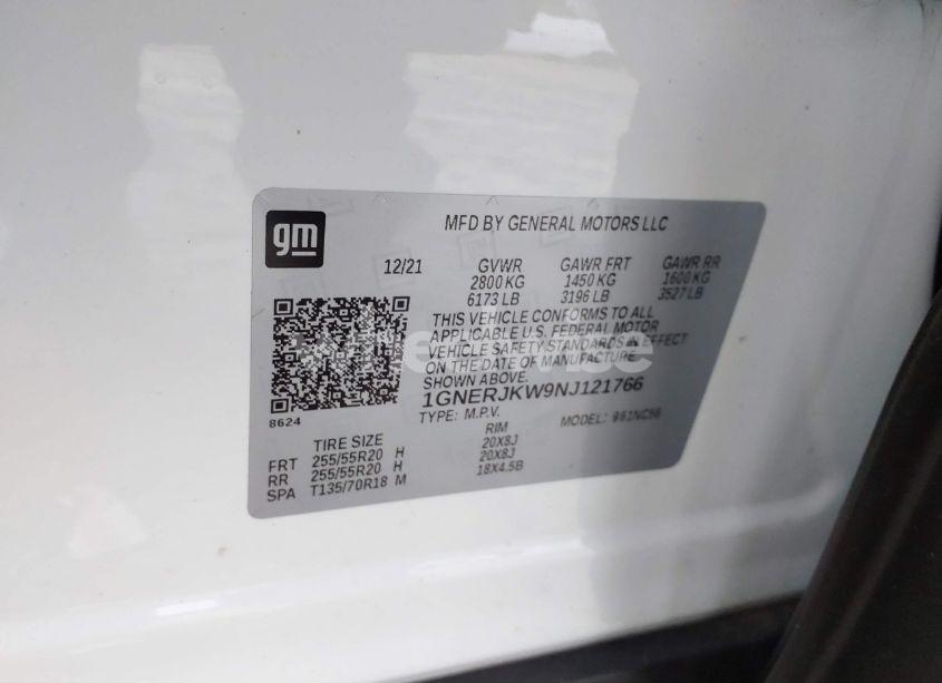 Photo 9 of 2022 Chevrolet Traverse FWD RS (VIN 1GNERJKW9NJ121766)