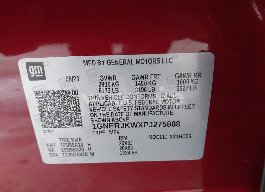 Photo 9 of 2023 Chevrolet Traverse FWD RS (VIN 1GNERJKWXPJ275888)