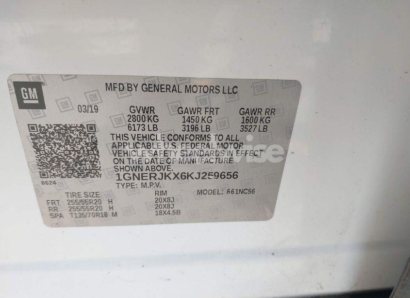 Photo 9 of 2019 Chevrolet Traverse RS (VIN 1GNERJKX6KJ259656)