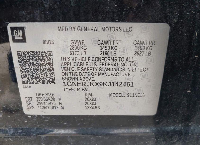 Photo 9 of 2019 Chevrolet Traverse RS (VIN 1GNERJKX9KJ142461)