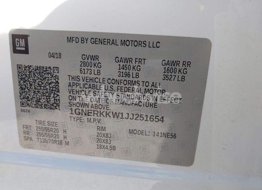 Photo 9 of 2018 Chevrolet Traverse PREMIER (VIN 1GNERKKW1JJ251654)